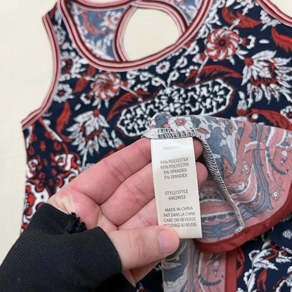 NWT Max Studio S navy brick white shift dress - Picture 5 of 10